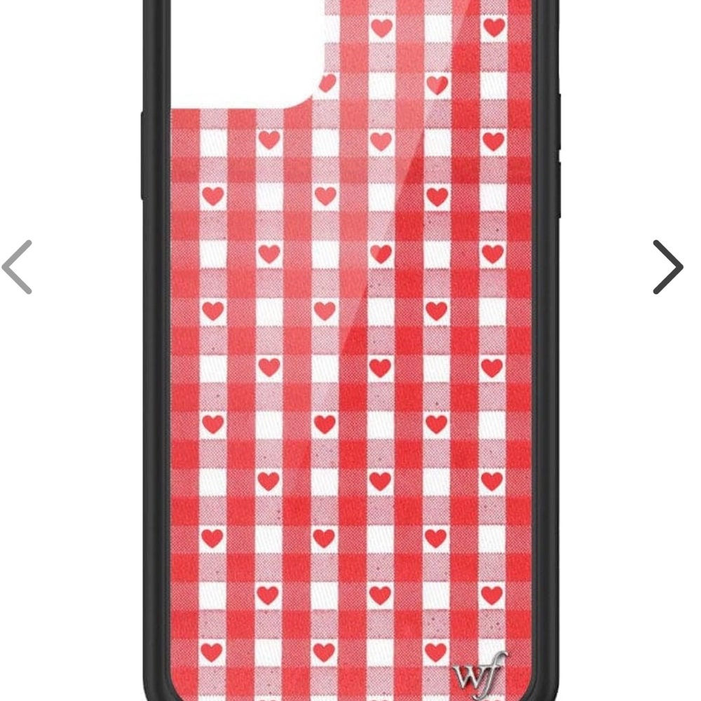 Red gingham hearts wildflower cases 11 pro max case